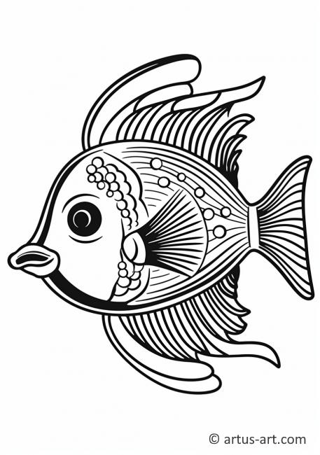 Süngersiz Mercan Balığı Boyama Sayfası